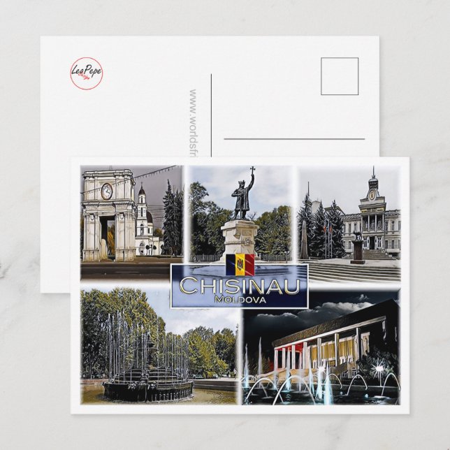 Cartão Postal Chisinau - Moldávia - Mosaico - (Frente/Verso)