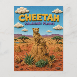 Cartão Postal Chita Planícies Kalahari Moderno KlayKoo
