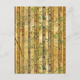 Cartão Postal Chiyogami na Floresta Bamboo