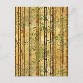 Cartão Postal Chiyogami na Floresta Bamboo