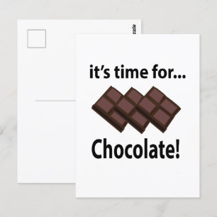 Cartão Postal Chocolate É Hora do Chocolate