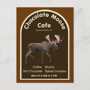 Cartão Postal Chocolate Moose Café