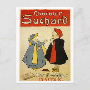 Cartão Postal Chocolate Suchard 2 Vintage Ad