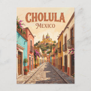 Cartão Postal Cholula Colorida Rua Histórica México