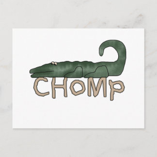 Cartão Postal Chomp o camiseta e os presentes do jacaré