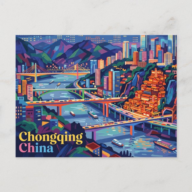 Cartão Postal Chongqing China (Frente)