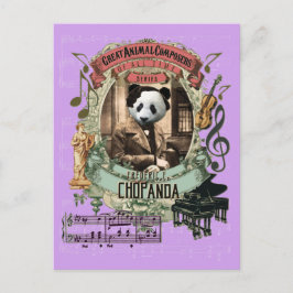Cartão Postal Chopanda Funny Panda Excelente Compositor Animal C