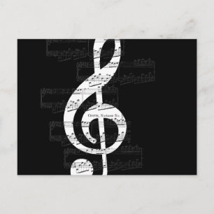 Cartão Postal Chopin Opus 9 Nº 1 Clave de Sol Noturno Romântico