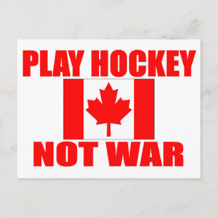 CARTÃO POSTAL CHOQUE DO CANADÁ-PLAY NÃO GUERRA
