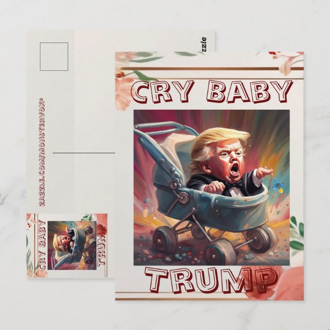 Cartão Postal Chora Criança Trump (Frente/Verso)