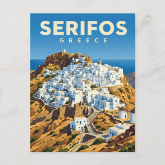 Cartão Postal Chora de Serifos, Serifos Grécia