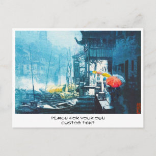 Cartão Postal Chou Xing Hua Paisagem de Suzhou pintura chinesa
