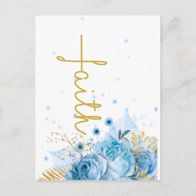 Cartão Postal Christian Faith na Cruz (Frente)