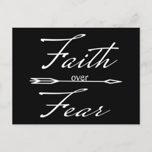 Cartão Postal Christian Faith sobre o Medo