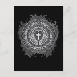 Cartão Postal “CHRISTIAN GIFTS” Luther Rose Christian Jesus Lord