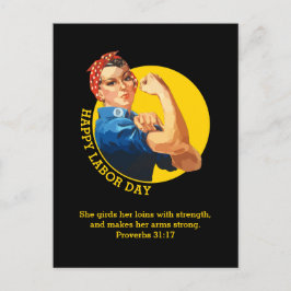 Cartão Postal Christian ROSIE RIVETER Dia do Trabalho