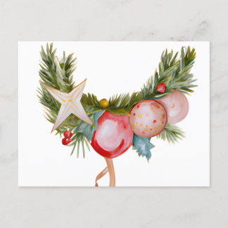 Cartão Postal Christmas Card Best Wishes Christmas Ornatments Fe