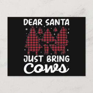 Cartão Postal Christmas Dear Santa Bring The Cows Animal Farm