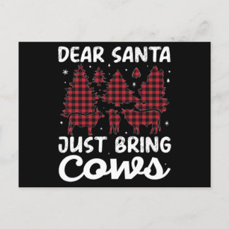Cartão Postal Christmas Dear Santa Bring The Cows Animal Farm