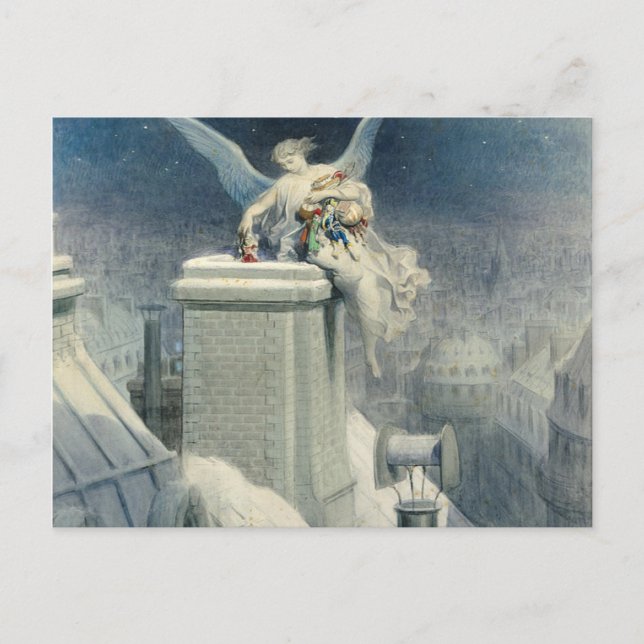 Cartão Postal Christmas Eve - Gustave Dore (Frente)