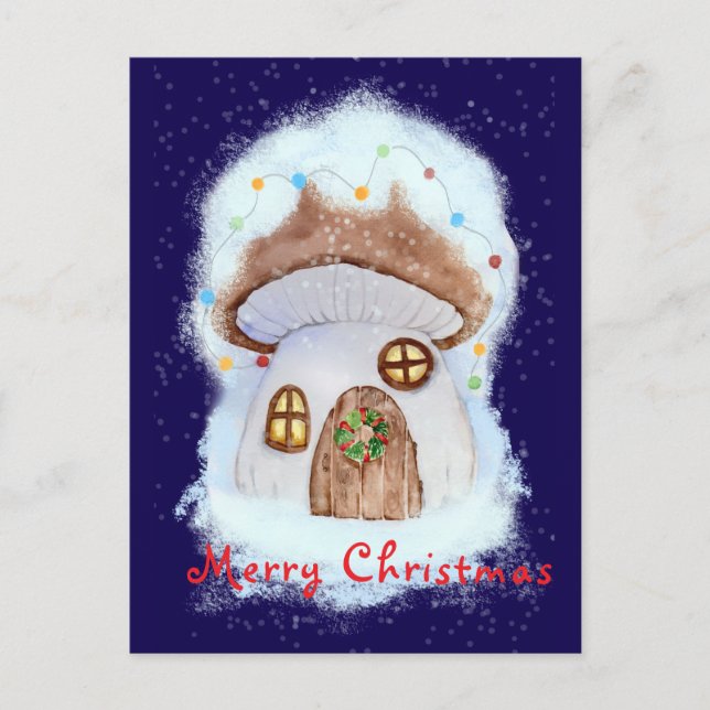 Cartão Postal Christmas fairy house (Frente)