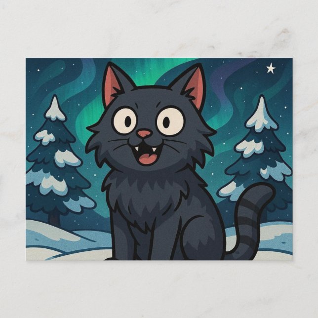 Cartão Postal Christmas Icelandic Yule Cat  (Frente)