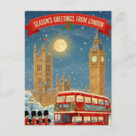 Cartão Postal Christmas in London Greeting Card