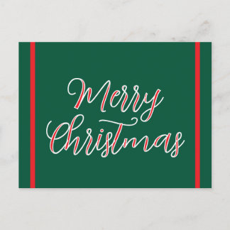 Cartão Postal Christmas postcard in red and green