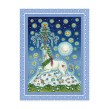 CHRISTMAS UNICORN, MAGIC HORN TREE, FANTASY HORSE