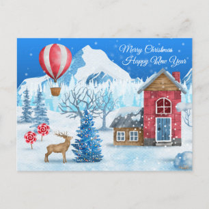 Cartão Postal Christmas Winter Wonderland