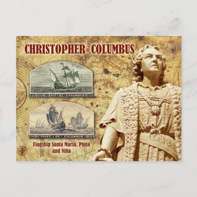 Cartão Postal Christopher Columbus (Frente)