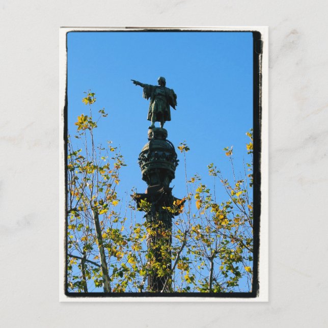 Cartão Postal Christopher Columbus - Barcelona, Cartão-postal Es (Frente)