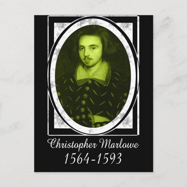 Cartão Postal Christopher Marlowe (Frente)