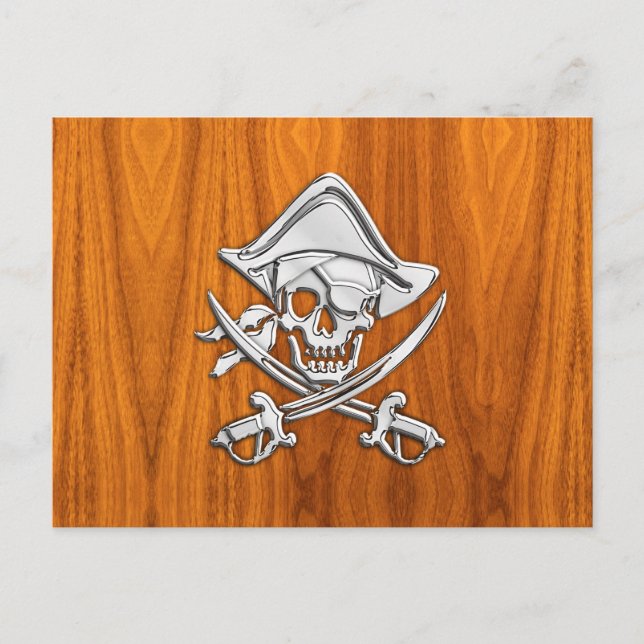 Cartão Postal Chrome Like Pirate em Teak Veneers (Frente)