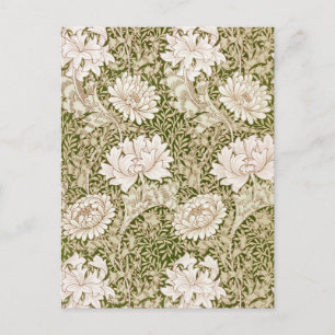 Cartão Postal Chrysanthemum Dourado, William Morris
