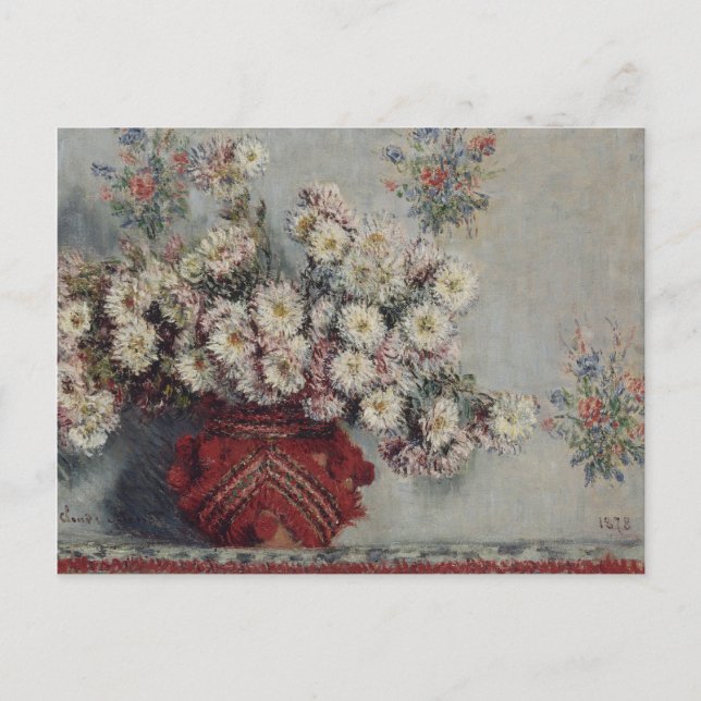 Cartão Postal Chrysanthemums - Claude Monet (Frente)
