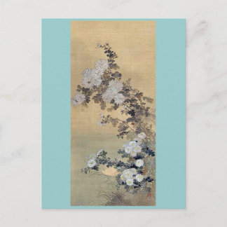 Cartão Postal Chrysanthemums Ukiyoe