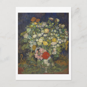Cartão Postal Chrysanthemums & Wild Flowers Van Gogh Fine Art
