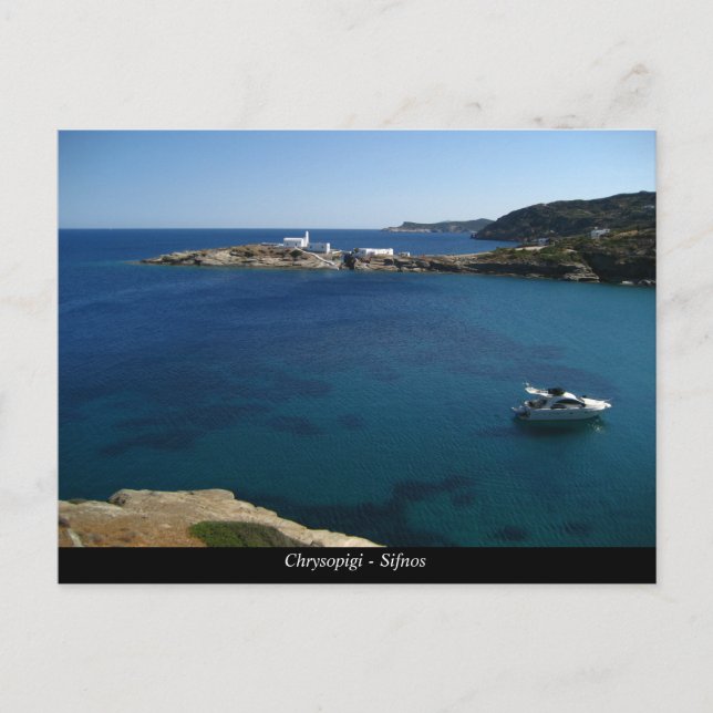 Cartão Postal Chrysopigi - Sifnos (Frente)