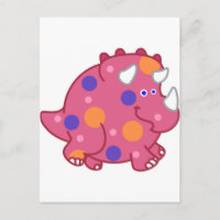Chubby Triceratops Cartoon Dinosaur