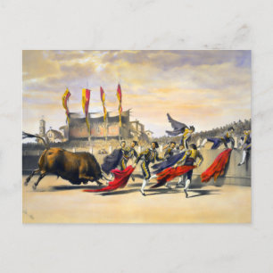 Cartão Postal Chulos Brincando com o Touro