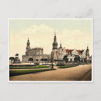 Cartão Postal Church and Royal Castle, Altstadt, Dresden, Saxóni