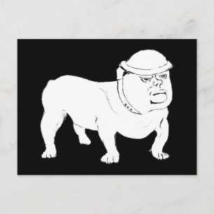 Cartão Postal Churchill como Bulldog