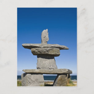 Cartão Postal Churchill, Manitoba. Inukshuk