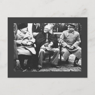 Cartão Postal Churchill, Roosavelt & Stalin - Em Yalta