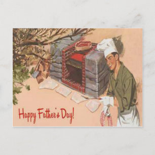 Cartão Postal Churrasco do Papai Churrasco Anúncio Retro Dia dos