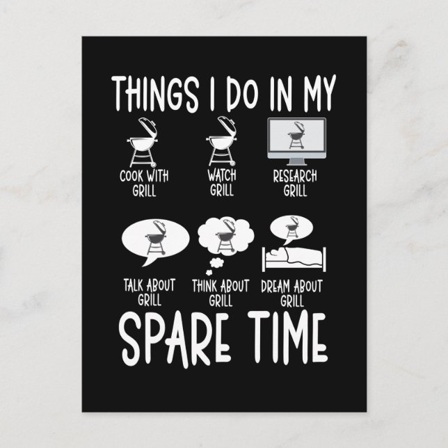 Cartão Postal CHURRASCO Griling Humor Grill Meat Lover (Frente)