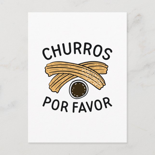 Cartão Postal Churros Por Favor (Frente)