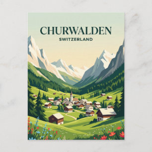 Cartão Postal Churwalden Suíça