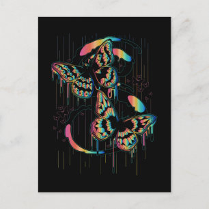 Cartão Postal Chuva da borboleta